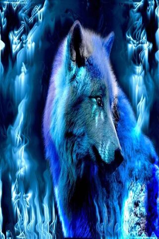 Mystical Blue Wolf: Guardian of the Night 🌌🐺