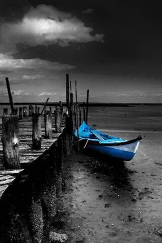 Serenity of the Blue Boat 🌊🚤