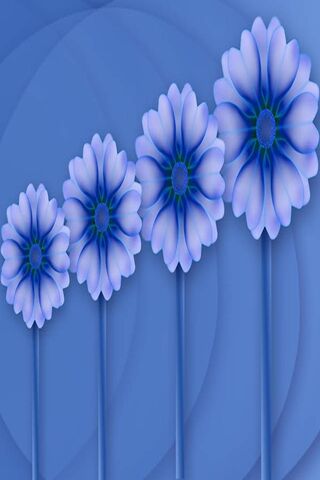 Blissful Blooms: A Dance of Blue Flowers 🌸💙