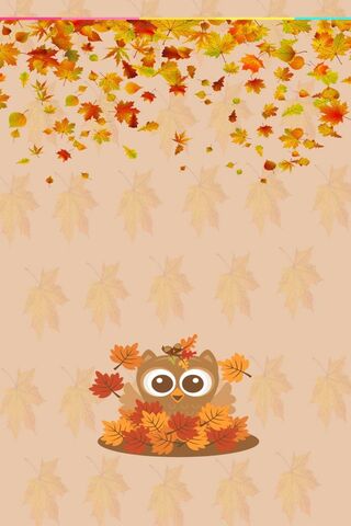 Whimsical Owl Among Aut..