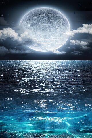 Lunar Reflections: A Serene Ocean Escape 🌊🌙