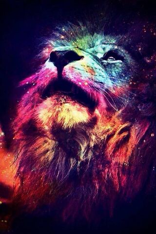 Cosmic Majesty: The Colorful Lion