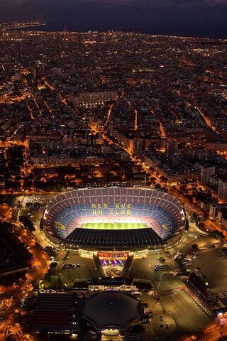 Barcelona's Night Jewel: Camp Nou Illuminated ✨⚽