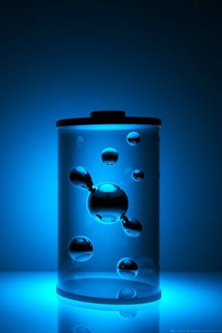 Blue Serenity: A Dance of Bubbles