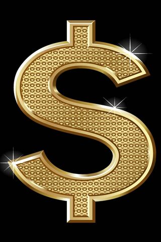 Shiny Gold Dollar Sign:..