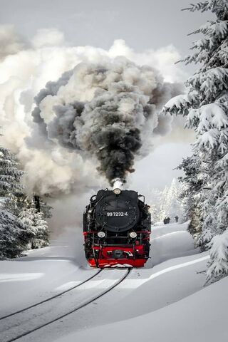 Winter Whistle: The Majestic Locomotive