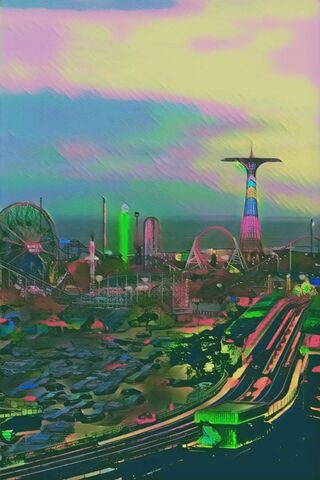 Coney Island: A Neon Dreamscape 🎡🌈