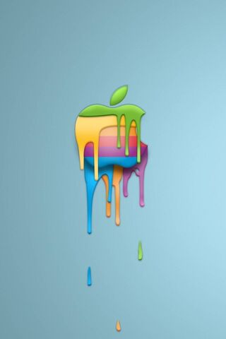 Colorful Drip: The Apple Logo Reimagined 🍏🎨