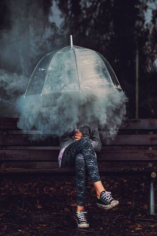 Clouded Reflections: A Smoky Escape ☁️🌧️