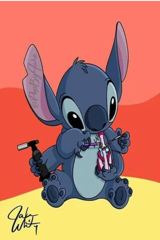 Stitch Taking A Dab