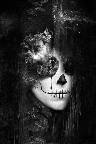 Ghost Sugar Skull