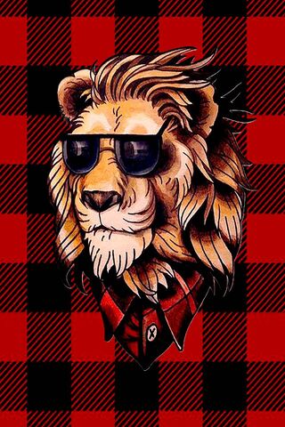 Retro Roar: The Stylish Lion 🦁✨