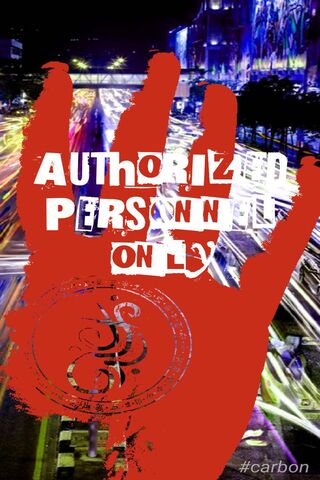 The Bold Barrier: A Red Hand's Warning 🚫✋