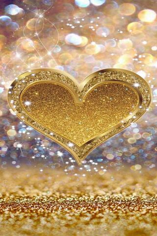 Gold Sparkle Heart