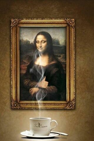 Mona Lisa's Morning Brew ☕️🎨