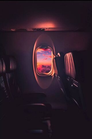 Skyward Serenity: A Sunset Journey 🌅✈️