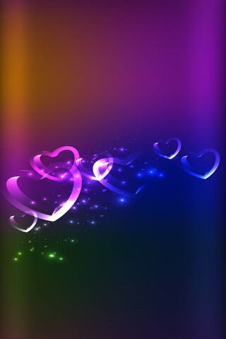 Radiant Love: A Dance of Colorful Hearts 💖✨