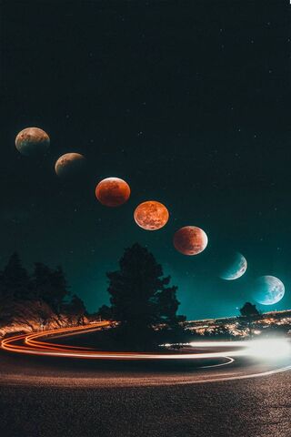 Celestial Dance: The Many Moons of Night