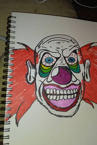 Whimsical Terror: The Clown's Grin 🤡🎨