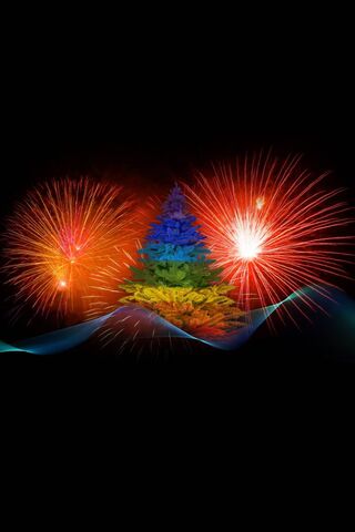 Festive Splendor: The Colorful Christmas Tree 🎄✨