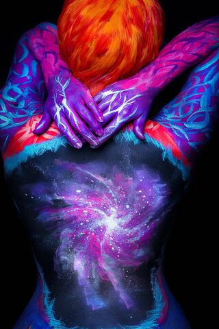 Galactic Canvas: A Journey Through Body Art 🌌✨