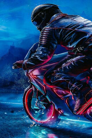 Night Rider: The Thrill of the Chase 🌌🏍️