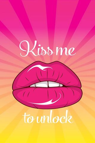 Kiss Me To Unlock Wallpaper - Download to your mobile from PHONEKY