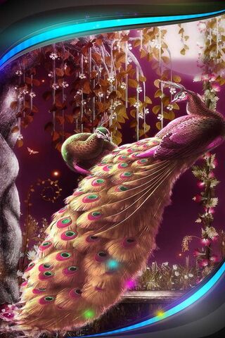 Enchanted Plumage: A Peacock's Reverie 🌈🦚