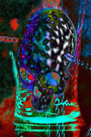 Electric Chains: A Neon Skull Odyssey