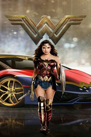 Diana's Heroic Drive: Wonder Woman in Action! 🚗✨