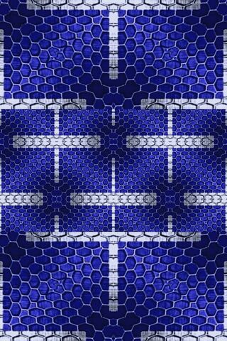 Oceanic Hexagons: A Dance of Blue and Silver 🌊✨