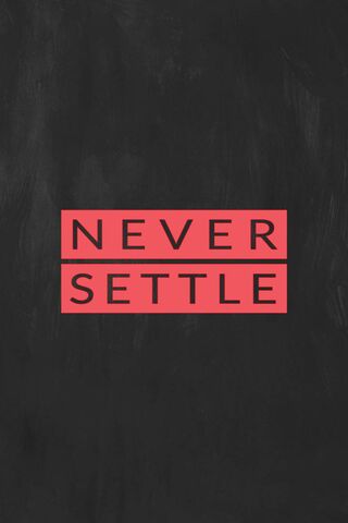 Never Settle