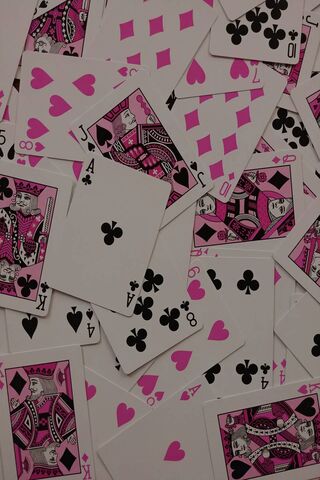 Cartões de pôquer rosa