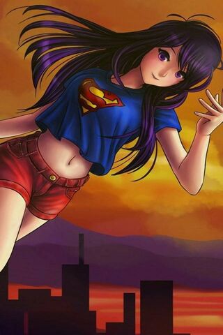 Soaring into the Sunset: Supergirl's Adventure 🌅🦸