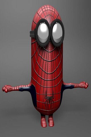 Minion Meets Spider-Man: A Superhero Mashup! 🦸 🍌