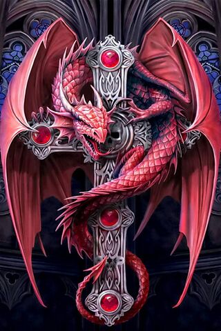 Crimson Guardian of the Gothic Realm 🐉✨