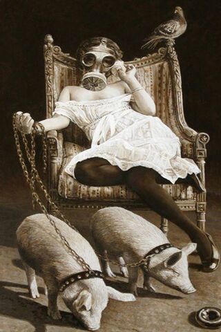 Whimsical Dystopia: The Gas Mask Girl