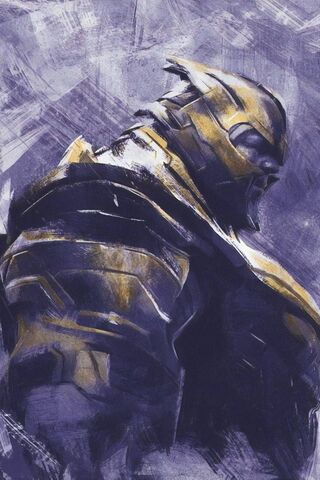 The Titan's Gaze: A4 Thanos Unleashed 🌌💪
