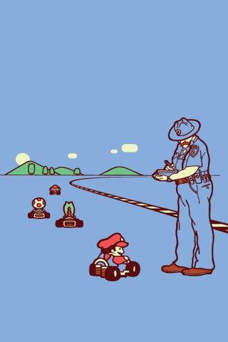 Mario's Speedy Encounter 🚓🏎️