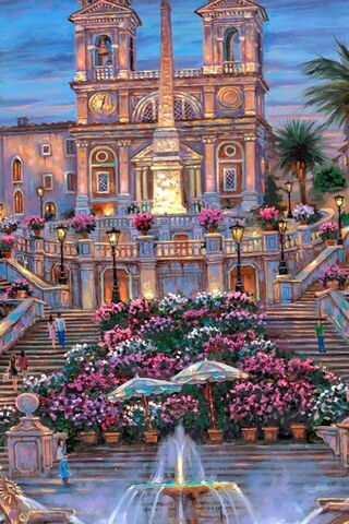 Evening Serenity at the Spanish Steps 🌅🏛️