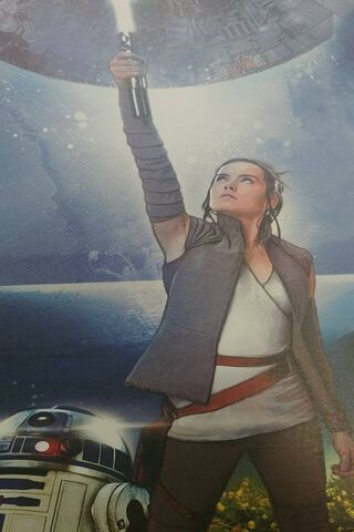The Force Awakens: Rey and R2-D2 Unite! 🌌✨