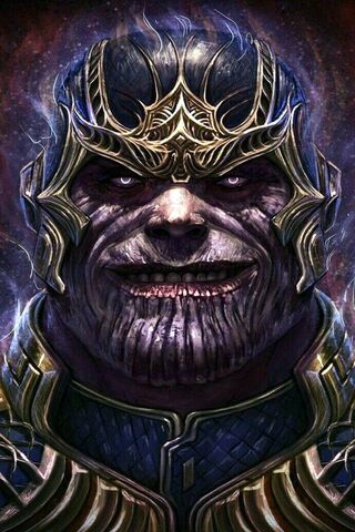 The Mad Titan's Gaze: A Cosmic Conqueror