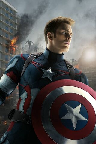 Heroic Stand: Captain America in Action! 🛡️✨