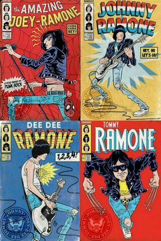 Rock Legends Unite: The Ramones Superheroes!