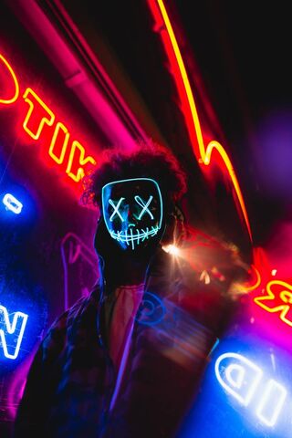 Neon Shadows: The Masked Enigma 🎭✨