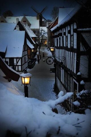 Winter's Embrace: A Snowy Village Retreat ❄️🏡