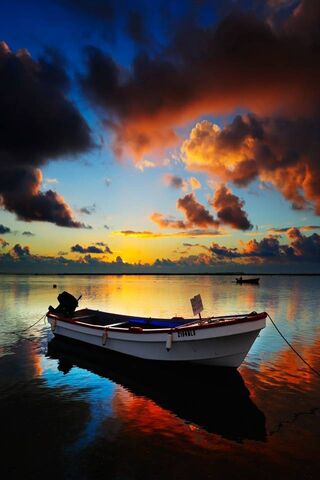 Serenity at Dusk: A Colorful Reflection