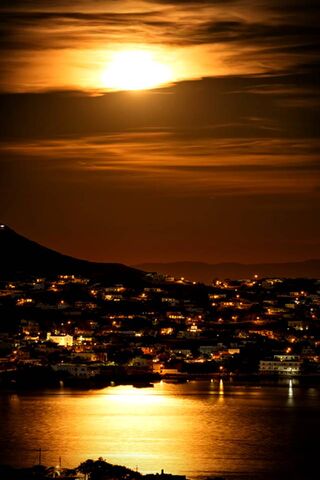 Luminous Serenity: A Night Under the Golden Moon