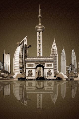 Timeless Cityscape: A Blend of Modern Marvels and Historic Icons