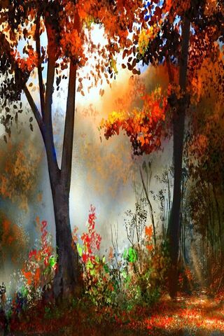 Autumn's Embrace: A Morning Glow